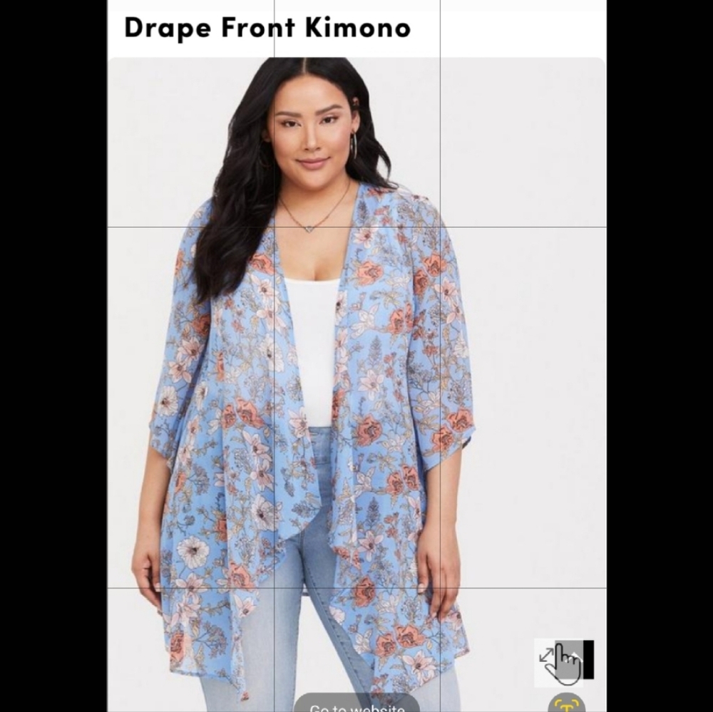 Torrid Drape Front Kimono 5/6